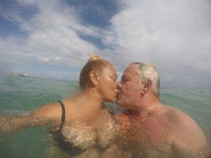 Yuli y JGA en Nagua, los Gringos beach.