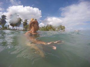 Yuli en el mar