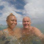 Yuli y JGA en Nagua, los Gringos beach.