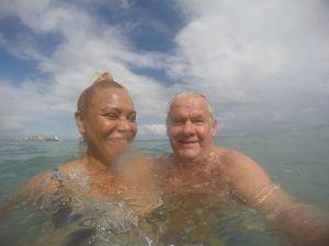 Yuli y JGA en Nagua, los Gringos beach.