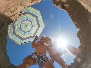 JGA y Yuli, en playa Miramar