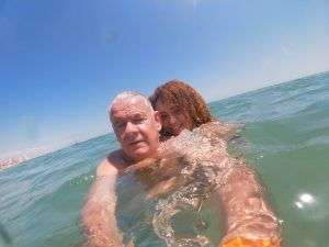En la playa