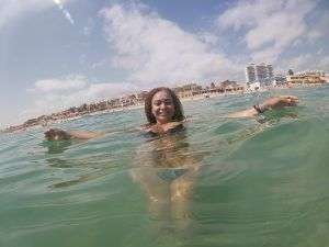 Yuli en el mar