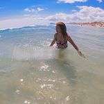 Yuli en las olas