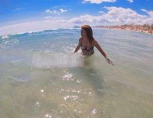 Yuli en las olas