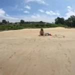 Yuli en Área, playa